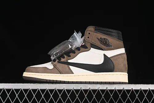All Categories Air Jordan Jordan Series Basketball Shoes Air Jordan 1 High Pure Original Travis Scott x Air Jordan 1 High OG AJ1 Reverse Hook Limited Edition CD4487-100